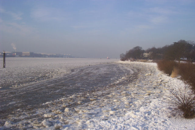 Winter in Teufelsbrück, Foto vom 28.01.2006